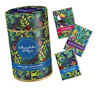 Chocolate and Love | Napolitains Tin - Pack of 30 x 5.5g Bars | Premium, Organic & Fair Trade | Perfect for Special Occasions (TIN, Rich Dark)