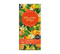 Chocolate and Love Organic 65% Dark Chocolate, Orange - 80g Bar