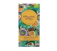 Chocolate and Love Organic/Fairtrade filled Dark Choc - Passion Fruit 65% Cocoa 85g