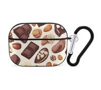 Chocolate And Nuts Headphone & Earphone Cases Compatible with Airpod Pro Scratch-Resistant PC Protective Cover with Keychain Black-style-9