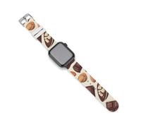Chocolate And Nuts Smartwatch Replacement Band Compatible with IWatch Soft Silicone Wristbands Watch Strap 42mm/44mm