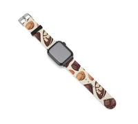 Chocolate And Nuts Smartwatch Replacement Band Compatible with IWatch Soft Silicone Wristbands Watch Strap 42mm/44mm