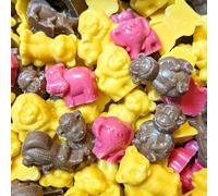 Chocolate Animals Elephants, Lions, Monkeys 1kg Bag, Pouch