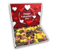 Chocolate Animals Happy Valentines Day Chocolate Gift Box Hamper (RED VALENTINES FRONT)