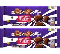 Chocolate Bar Bundle With Dairy Milk Marvellous Creations Jelly Popping Candy Beans 160g (2 Pack)