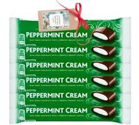 Chocolate Bar Bundle With Peppermint Cream Flavour Smooth Fondant Centred Rich Dark Chocolate Bars (6 Pack) - By Oerich Gift