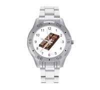 Chocolate Bar Men's Quartz Wrist Watches Fashion Casual Business Steel Band Wristwatch