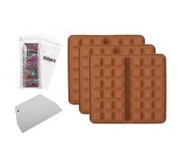 Chocolate Bar Mold - Silicone Chocolate Mold | Thick Molds for Silicone Fondant Ice Tray | Silicone Molds for Baking | Break Apart Chocolate Making Set with