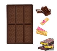 Chocolate Bar Moulds, 1Pcs Silicone Chocolate Mould Candy Chocolate Moulds Deep New 6 Cells Rectangle Triangle Diamond Shape Chocolate Moulds for DIY Various Delicacies at Your Bakery Party Or Home