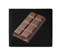Chocolate Bar Trendy Bifold Wallet for Men Classic Lightweight ID Window Leather Wallets