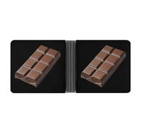 Chocolate Bar Trendy Trifold Wallet for Men Classic Lightweight Credit Card Leather Wallets Money Clip
