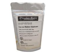 Chocolate Barns Cocoa Butter Buttons 300g, Deodorized Cocoa Butter and is Vegan