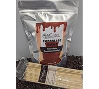 Chocolate Barns Luxury Fountain Ready Dark Chocolate 900gm, Free 100 Skewers for Baking ,Cooking Desserts Suitable for Making Fountains at Home and Commercial Spaces