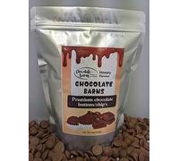 Chocolate Barns Premium Honey Chocolate Buttons 1Kg ,Couverture Milk Chocolate Includes 33.2% Cocoa Easy to Use in Form of Chips, Callets