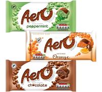 Chocolate Bars Bundle With Aero Peppermint Mint, Intense Orange and Milk Chocolate Sharing Bar 90g Each (3 Pack)