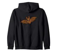 Chocolate Bat Cute Dessert Animal Pun Art | Fun Sweet Night Zip Hoodie