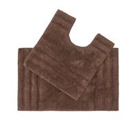 (Chocolate, Bath & Pedestal Set) Spa Supreme Luxury Bath Mat