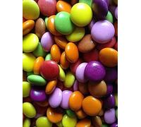 Chocolate Beans (Yellow) 600g in Reuseable Retro Victorian Style Jar 970ml Plastic (Chocolate Beans (Yellow))