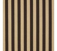 (Chocolate Beige) Pure Cotton Thin Stripe Fabric 150cm Wide