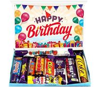 Chocolate Birthday Gift Box - 10 Assorted UK-Style Bars - Sweet Milk Chocolate Hamper for Birthday- Premium Treat Box by Mehx