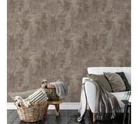 Chocolate Brown Concrete Effect Wallpaper Cove Texture