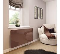 Chocolate Brown Glass Radiator Covers - Made by Premier Range in 820mm Wide x 640mm High