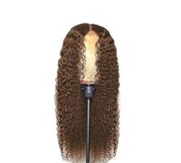 Chocolate Brown HD Lace Front Wigs Human Hair 200 Density Curly Deep Wave Wig for Women(26inches)