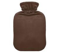 Chocolate Brown Hot Water Bottle with Cover for Pain Relief Heating Bag for Headaches Back Pain, 2L