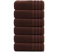 (Chocolate Brown) Jumbo Bath Towels 6 Pack 100% Egyptian Cotton Super Soft Bath Sheets (75x150cm) Highly Absorbent Towel Set 500-GSM