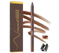 Chocolate Brown Matte Gel-Kohl Eyeliner Pencil, Fine Tip With Sharpener | Creamy Glide, Buildable Soft-Matte Colour, Water-Resistant And Smudge-Resistant, For Wings, Smoky Looks And Everyday Make-Up