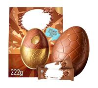 Chocolate Brownie Giant Easter Egg 222g - Milk Chocolate Flavoured - the Perfect Easter Treat for Friends and Family - Contains: 1 x Hollow Brownie Chocolate Egg, 2 x Milk Chocolate Bars