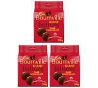 Chocolate Bundle Bournville Dark Chocolate Giant Buttons Bag 110g Pack of 3 Treat Gift Hamper For Christmas By Experts Supplies Ltd