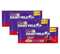 Chocolate Bundle - Dairy Milk Daim Chocolate Bar Price Marked 120g Pack of 3, Milk chocolate with crunchy almond caramel pieces | Delightful Treats | Gift for All Occasions By Experts Supplies