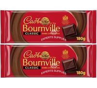 Chocolate Bundle for Bournville Classic Dark Chocolate Bar 180g Pack of 2 Vegan Friendly Treat Gift Hamper For All for Christmas