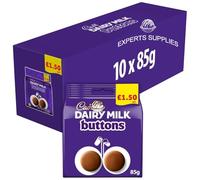 Chocolate Bundle for NewCadbury Dairy Milk Chocolate Buttons Bag Price Marked 85g pack of 10 Treat Gift Hamper For Christmas By Experts Supplies Ltd