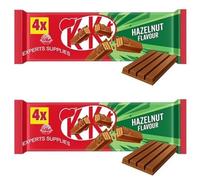 Chocolate bundle NewKit NewKat 4 Finger Hazelnut Chocolate Bar Multipack 4 x 41.5g x Pack OF 2 | Delicious Crunchy Hazelnut Treats | Perfect Snack Size By Experts Supplies Ltd