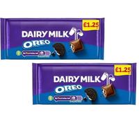 Chocolate Bundle - Oreo Milk Chocolate Bar 120g | Creamy Milk Chocolate with Vanilla Filling and Crunchy Biscuit Pieces | Sweet Treat or Gift for All Occasions (2x Cad DM Oreo Bars 120g)