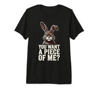 Chocolate Bunny Do You Want Piece of Me Funny Easter Rabbit Premium T-Shirt