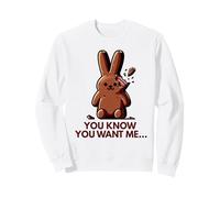 Chocolate bunny too sweet to eat funny Easter rabbit Sweatshirt