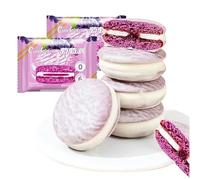 Chocolate Cake,Grape Strawberry Coconut Shortcake, cookies,Healthy and nutritious breakfast,snack food,pastries, desserts,instant meal replacement snacks (grapey,12 bags)