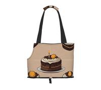 Chocolate Cake Printed pet Shoulder Bag - Foldable Design, Small cat and Dog Travel Bag