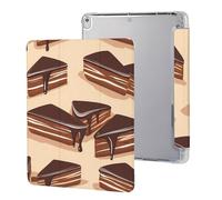 Chocolate Cake Slices Cute Tablet Case with Pencil Holder Lightweight Hard Protective Cover Compatible with iPad 9th/ 8th/ 7th