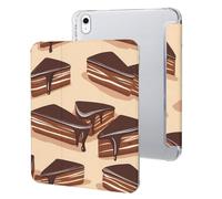 Chocolate Cake Slices Cute Tablet Case with Pencil Holder Lightweight Hard Protective Cover Compatible with iPad 9th/ 8th/ 7th
