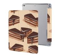 Chocolate Cake Slices Cute Tablet Case with Pencil Holder Lightweight Hard Protective Cover Compatible with iPad 9th/ 8th/ 7th