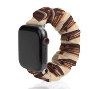 Chocolate Cake Slices Printed Scrunchie Watch Band Compatible with IWatch Soft Elastic Replacement Straps