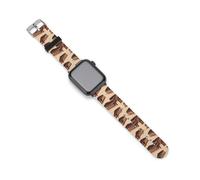 Chocolate Cake Slices Printed Silicone Watch Band Compatible with IWatch Waterproof Soft Replacement Strap 42mm/44mm