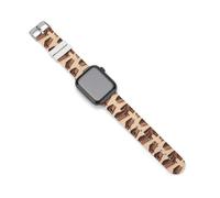 Chocolate Cake Slices Printed Silicone Watch Band Compatible with IWatch Waterproof Soft Replacement Strap 42mm/44mm