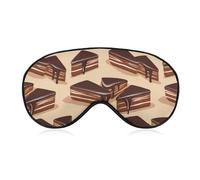 Chocolate Cake Slices Soft Eye Masks for Sleep with Adjustable Strap Breathable Travel Sleeping Covers