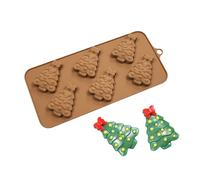 Chocolate Candy Molds - 6-Cavity Festive Christmas,Silicone Large Candy Bar Mould - for Cooking Dessert Party Baking Festival Home Holiday Birthday Kitchen Celebration