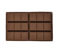 Chocolate Candy Molds,6 Cavity Thick Candy Bar Molds - Easy Release Silicone Moulds for Home Birthday Christmas Wedding Halloween Holiday Party